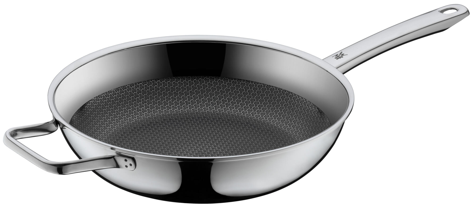 Poêle wok à induction 28 cm - Wok en acier inoxydable avec