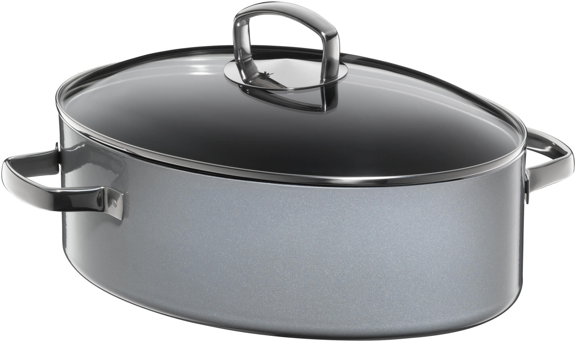 Fusiontec Mineral Cocotte ovale Platinum 36 cm avec couvercle