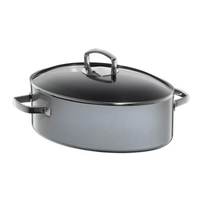 Fusiontec Mineral Cocotte ovale Platinum 36 cm avec couvercle