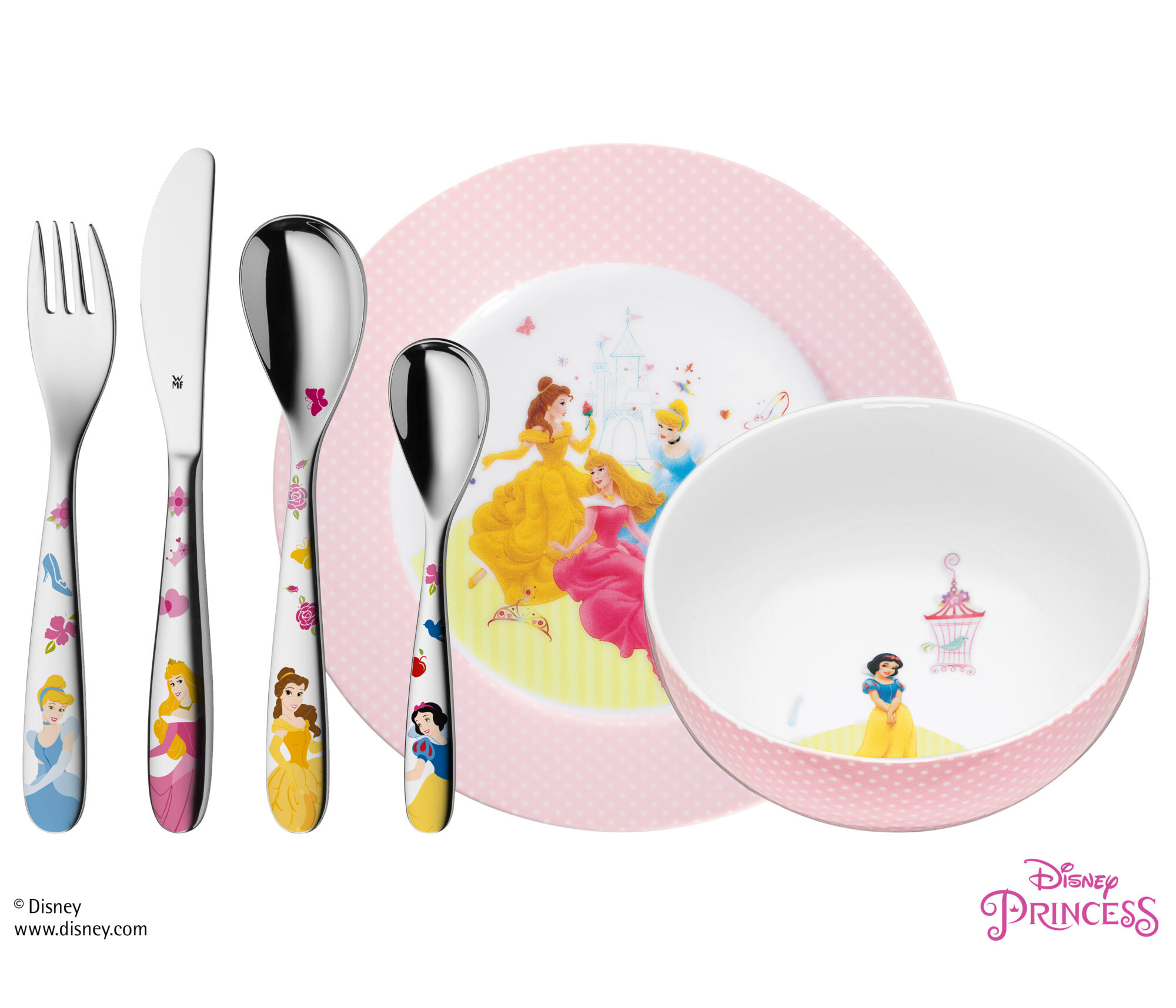 Disney Princesses Ensemble de couverts pour enfants 6 pièces