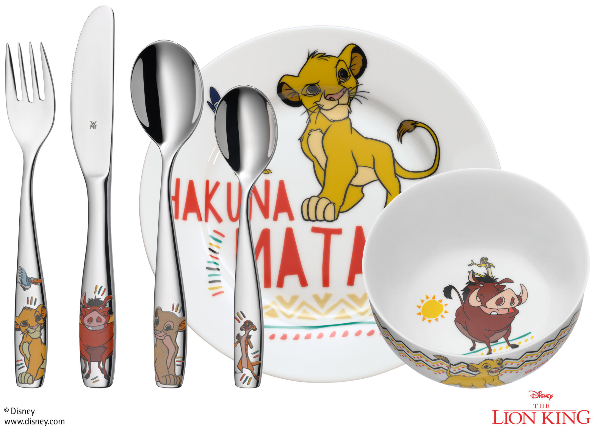 WMF Couverts pour Enfants  Disney/Roi lion, ensemble 6 pièces 