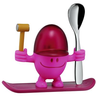 Coquetier McEgg avec cuillère, rose, 2 pièces