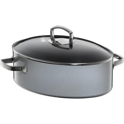 Fusiontec Mineral Cocotte ovale Platinum 36 cm avec couvercle