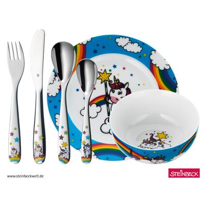WMF Ensemble de couverts pour enfants Licorne, 6 pièces