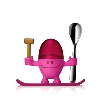 Coquetier McEgg avec cuillère, rose, 2 pièces