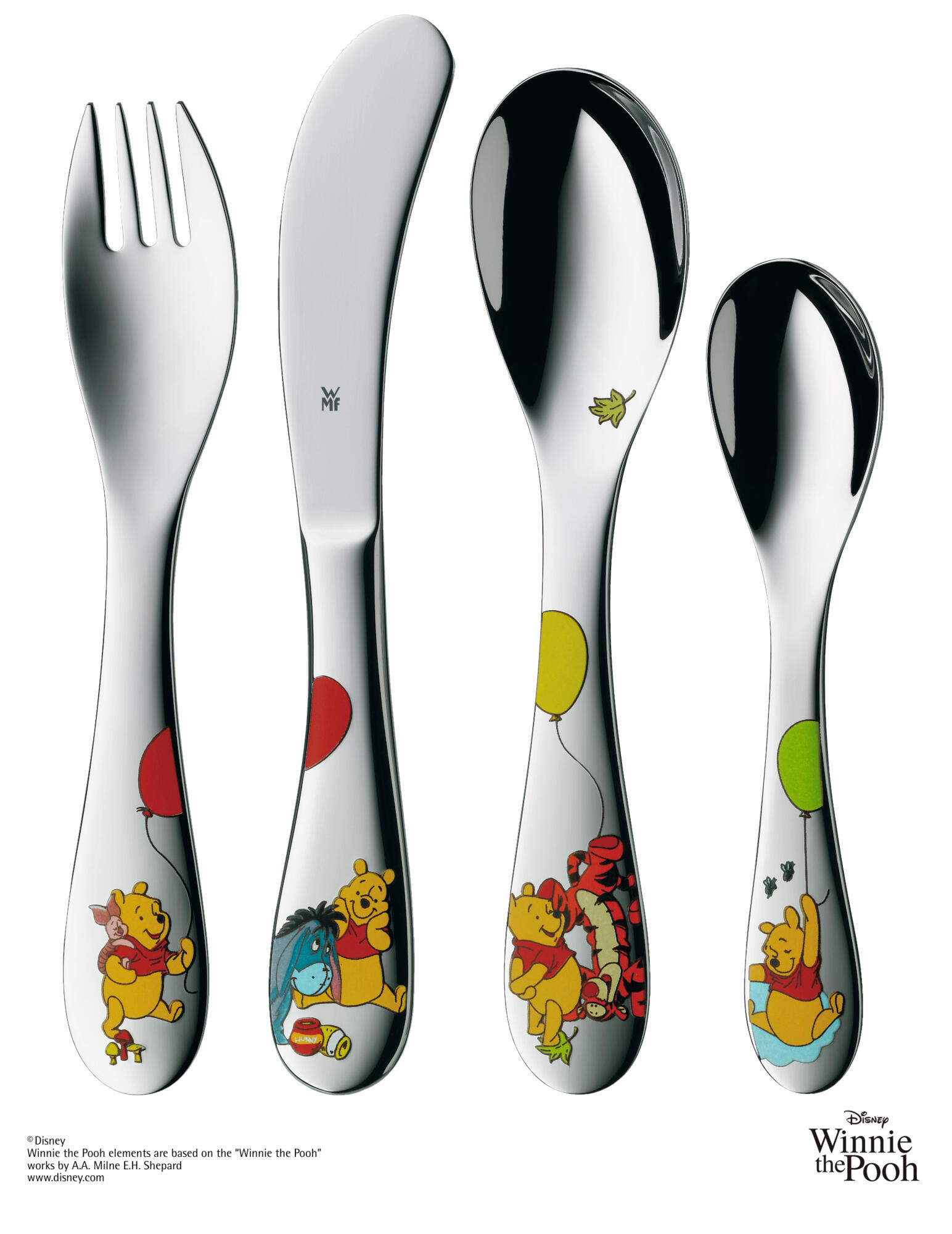 Disney Winnie l'Ourson Couverts pour enfants 4 pièces